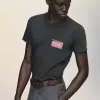 Tricou cu plasture cu logo Maison Margiela Tricou cu plasture cu logo Maison Margiela