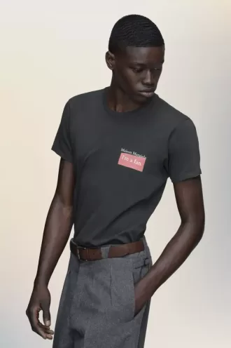 Tricou cu plasture cu logo Maison Margiela