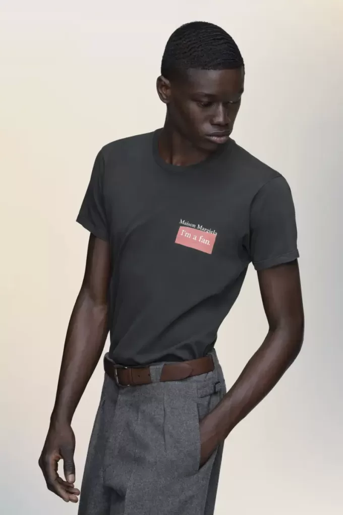 Tricou cu plasture cu logo Maison Margiela Tricou cu plasture cu logo Maison Margiela