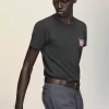 Tricou cu plasture cu logo Maison Margiela Tricou cu plasture cu logo Maison Margiela