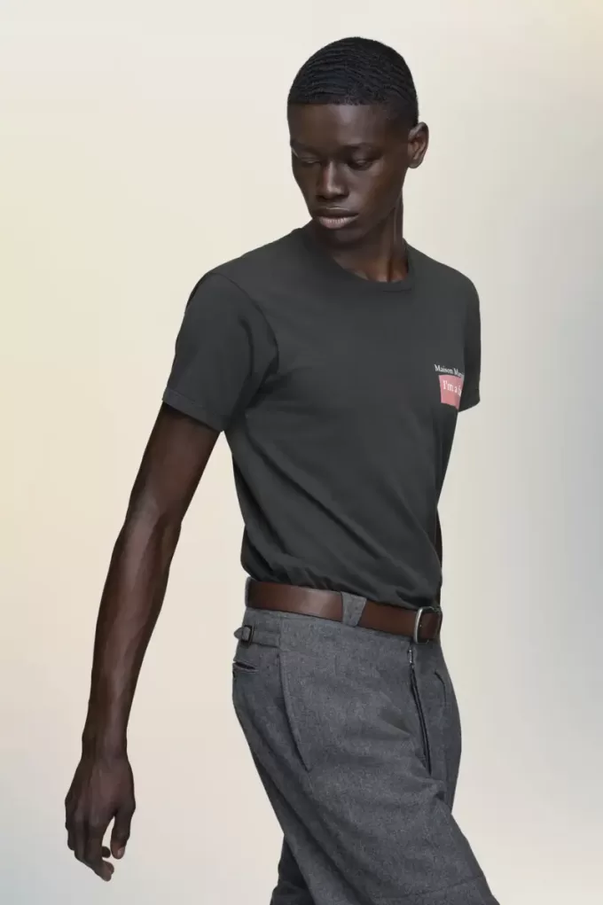 Tricou cu plasture cu logo Maison Margiela Tricou cu plasture cu logo Maison Margiela