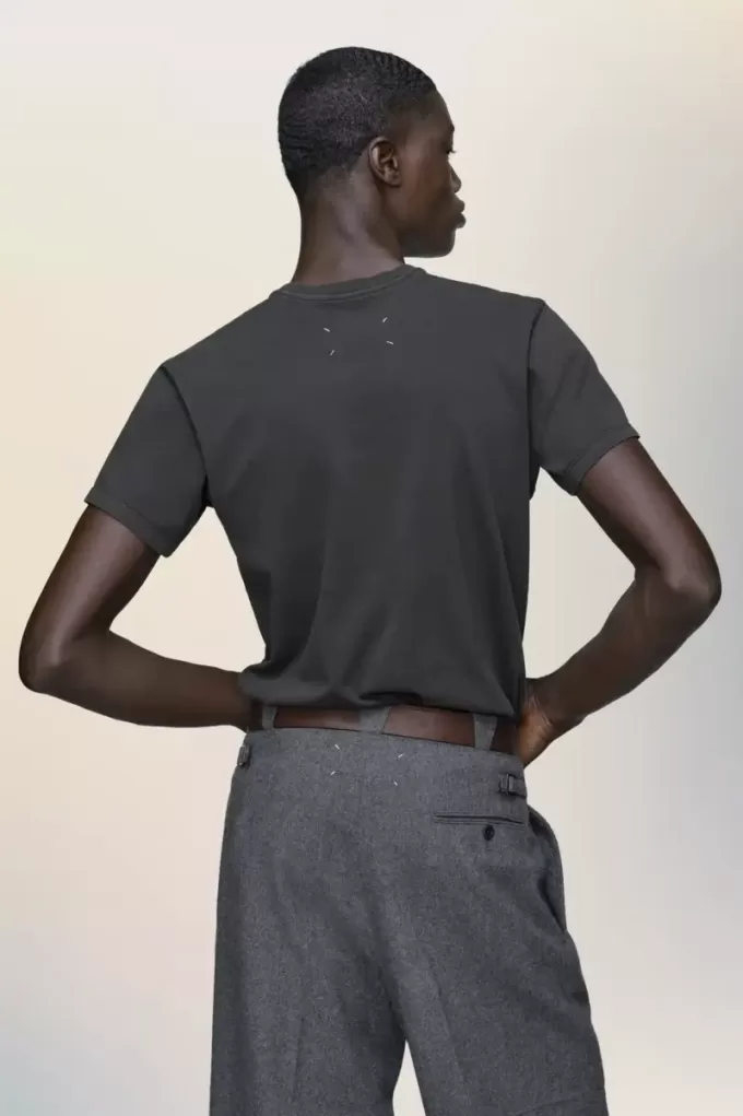 Tricou cu plasture cu logo Maison Margiela Tricou cu plasture cu logo Maison Margiela