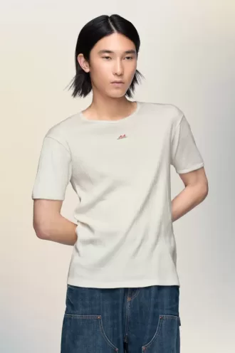 Tricou din bumbac cu nervuri