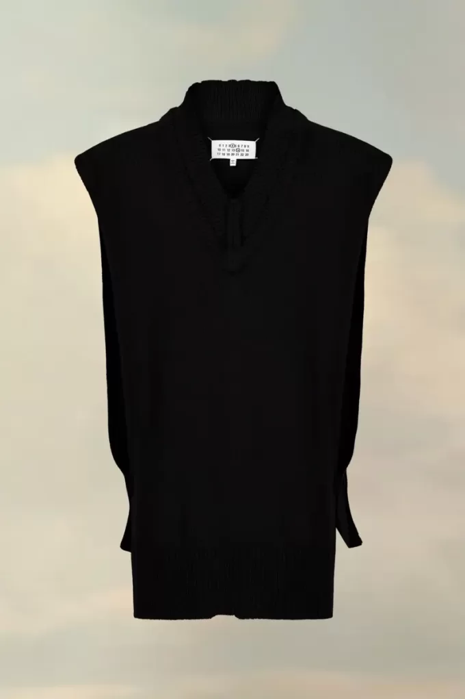 Vestă din tricot stratificat Maison Margiela Vestă din tricot stratificat Maison Margiela