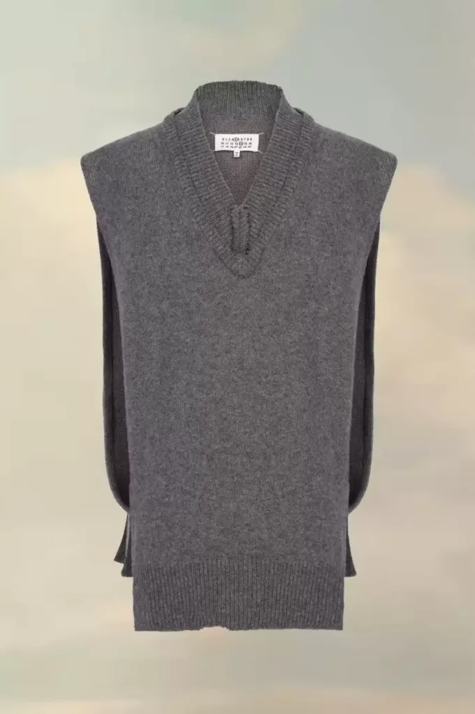 Vestă din tricot stratificat Maison Margiela Vestă din tricot stratificat Maison Margiela